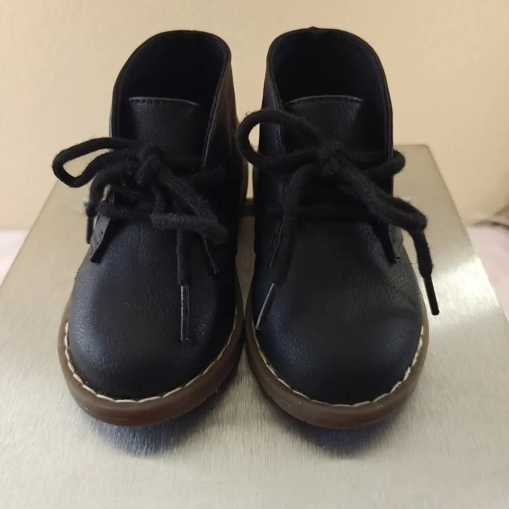 The Children's Place Toddler Boys Lace Up Boots - black sz 7